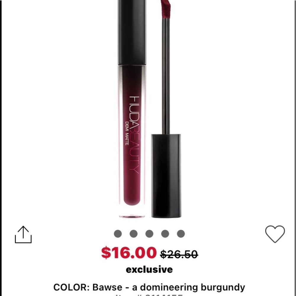 HUDA BEAUTY DEMI MATTE LIPSTICK IN SHADE “BAWSE”